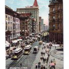 Broadway from St Paul's New York ca 1910 Trolley Vintage Postcard Leighton NM