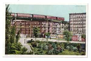 The Elevated Train New York ca 1908 Photostint NM Vintage Postcard