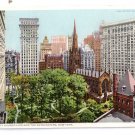 Trinity Church Skyscrapers New York ca 1910 Photostint NM Vintage Postcard