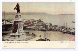 View from Chateau Frontenac Quebec Canada c 1910 Vintage Postcard