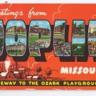 Greetings from Joplin MO Large Letter Postcard Curteich Chrome