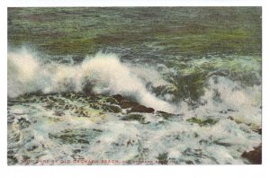 Surf at Old Orchard Beach ME ca 1910 EXC