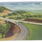 PA 147 Turnpike Bedford Interchange Vintage Linen Postcard Curteich