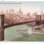 Brooklyn Bridge East River New York Vintage Tammen Postcard NY