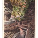 Watkins Glen NY Diamond Gorge Tichnor Vintage Postcard