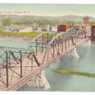 Lake Street Bridge Elmira NY Rubin Bros Vintage Postcard