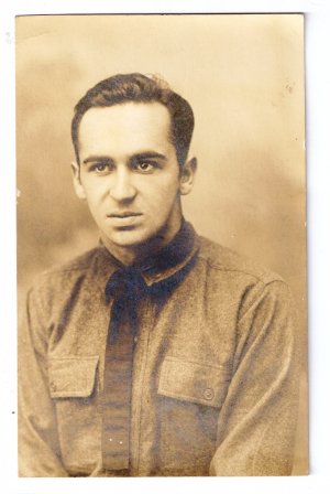 RPPC Serious Young Man Real Photo ca 1920