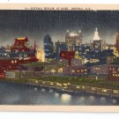 Buffalo NY Skyline at Night Linen Metrocraft Buffalo NY Skyline at Night Linen Metrocraft