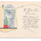 Easter Arts & Crafts Era Poem Postcard Lilies Litho