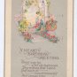 Birthday Floral Arbor Arts & Crafts Poem Postcard 1927