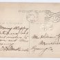 Birthday Embossed White Roses Arts & Crafts Poem Postcard 1916