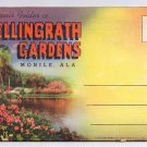 Alabama Mobile Bellingrath Gardens Souvenir Folder Linen Postcard