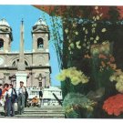 Italy Rome Spanish Square Steps Piazza Spagna Postcard 4X6