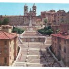 Italy Rome Spanish Square Steps Church Trinita dei Monti Postcard 4X6
