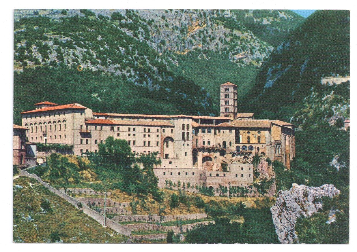 Italy Rome Subiaco St Benedict Abbey Monastery Sacro Speco Postcard