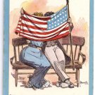 Patriotic Postcard Bunnell Decoration Day Lounsbury 1908 Couple Kissing Story of the Flag