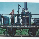 Train Railroad Postcard B&O Museum Tom Thumb Replica first Steam Locomotive RR
