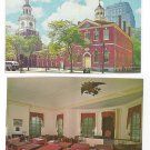 Philadelphia PA Congress Hall Senate Chamber Independence Mall (2) Postcards