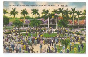 Gulfstream Race Track Paddock Hallandale FL Linen 1949