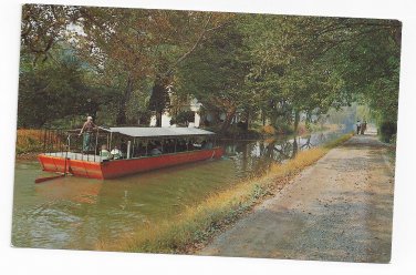 New Hope Bucks County PA Barge Ride Delaware Canal 1960s Postcard