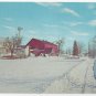 Amish Pennsylvania Dutch Farm Winter Snow Vintage Postcard Mel Horst Photo