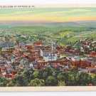 Pottsville PA Postcard Birds Eye Aerial View Curteich Linen