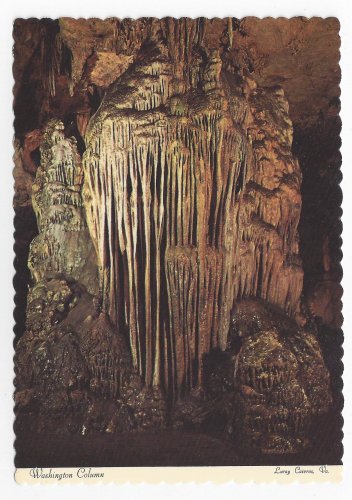Luray Caverns VA Washington Column c 1970s Postcard 4X6