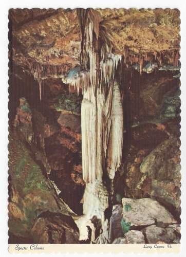 Luray Caverns VA Specter Column c 1970s Postcard 4X6