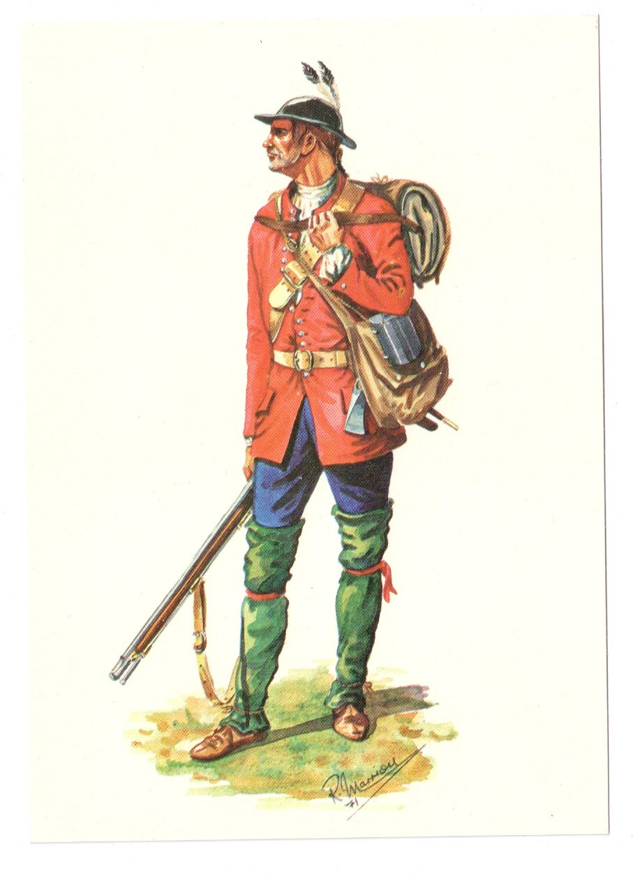 Military Uniform Postcard Canada 60th Royal American Regiment Private Campaign Dress AS R.J. Marrion