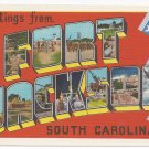 Fort Jackson SC Large Letter Greetings 1940s Linen Postcard