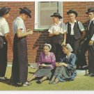 Amish Postcard Mennonite Teens Lancaster PA Boys Girls Traditional Hats Caps Clothing