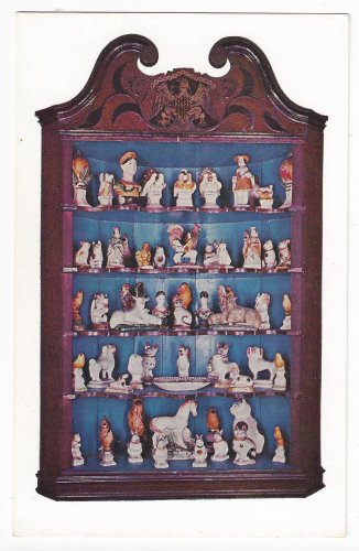 Winterthur DE Chalkware Figures Henry Du Pont Museum Postcard