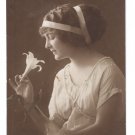 Glamour Postcard Beautiful Woman Lily Pretty Lady R & K 1914 RPPC Real Photo