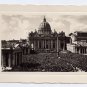 RPPC Italy Vatican St Peters Square Piazza Pietro People Cathedral Real Photo