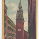 Boston MA Old North Church Vintage 1942 Linen Postcard