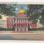 Boston MA State House Beacon Hill Vintage 1938 Linen Postcard