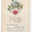 Christmas Poem Postcard Embossed Winter scene Vintage Christmas Poem Postcard Embossed Winter scene Vintage