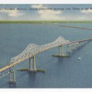 FL St Petersburg Sunshine Skyway Gulf Coast Florida Vintage 1959 Linen Postcard