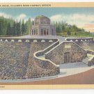 OR Vista House Columbia River Highway Vintage Linen Postcard