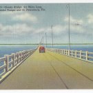 FL St Petersburg Gandy Bridge Tampa Vintage Linen Postcard