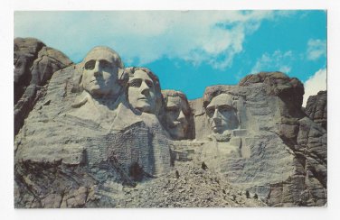 SD Mt Rushmore Black Hills South Dakota Vintage 1962 Postcard