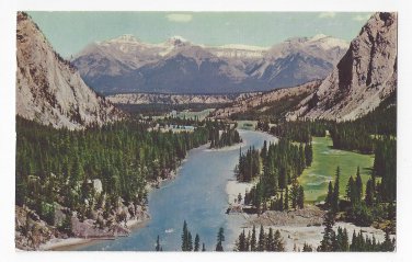 Canada Banff National Park Bow Valley Fairholm Range Vintage 1961 Postcard