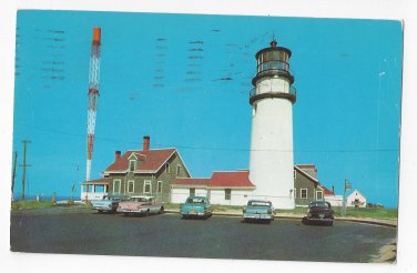 MA Cape Cod Highland Light Vintage Lighthouse Postcard