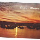 CA Sunrise Monterey Bay Fishing Fleet Vintage 1968 Postcard