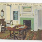 PA Valley Forge Washingtons Office Dining Room Vintage 1948 Linen Postcard