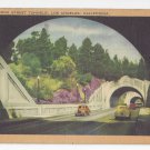 CA Los Angeles Figueroa Street Tunnels Vintage 1942 Linen Postcard