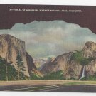 CA Yosemite National Park Portal of Grandeur Vintage Linen Postcard