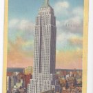 NY Empire State Building New York City Vintage 1947 Linen Postcard NY Empire State Building New York City Vintage 1947 Linen Postcard