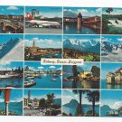Switzerland 16 Views Multiview Swiss Alps Vintage Postcard 4X6