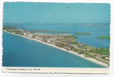 FL Longboat Key Aerial View Vintage 1979 Postcard 4X6